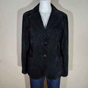 MARK ALAN Black Suede Blazer Jacket